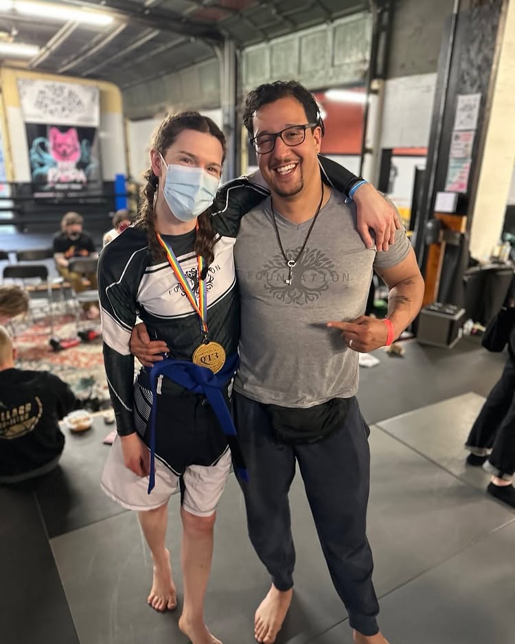 Foundation Chicago member Hazel Munson and Professor Elias Cepeda